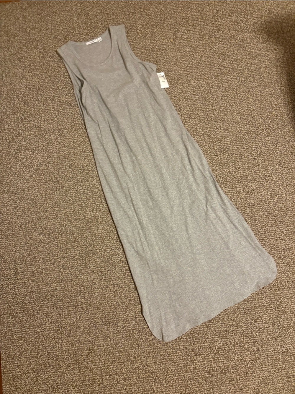 Women’s Light Gray Sleeveless Maxi Dress - Casual Tank Style
